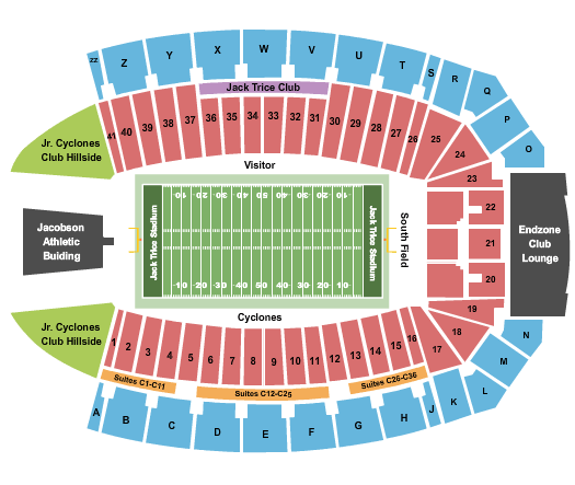 Sidelines: Sections 8... NOTE: Seating layouts can change depending on the ...